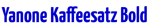 Yanone Kaffeesatz Bold шрифт